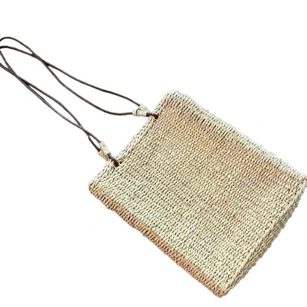 SAN DIEGO HAT CO Woven Straw Boho Crossbody Tote Bag - Picture 4 of 10